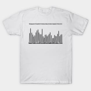 Sequencing Chromatogram, black T-Shirt